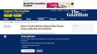 
                            10. Harry Styles debuts Sign of the Times. Is he really the new Bowie ...