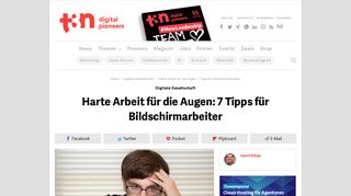 
                            6. Harte Arbeit für die Augen: 7 Tipps für Bildschirmarbeiter | t3n – digital ...