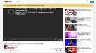 
                            5. Harvard Extension School Information Session 2017–2018 - YouTube