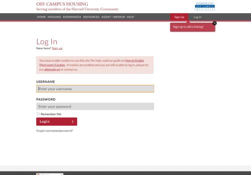 
                            11. HarvardHousingOffCampus.com | Account Login - Harvard Off ...