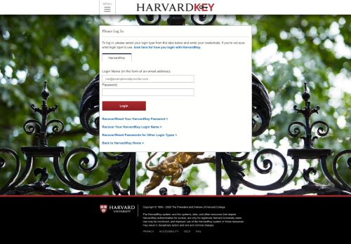 
                            4. HarvardKey Login - Harvard University
