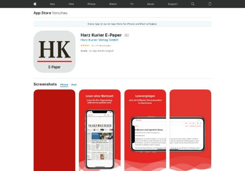 
                            9. HarzKurier ePaper im App Store - iTunes - Apple