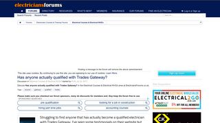 
                            11. Has anyone actually qualified with Trades Gateway? | Electricians ...