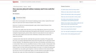 
                            12. Has anyone played online rummy and won cash for real? - Quora