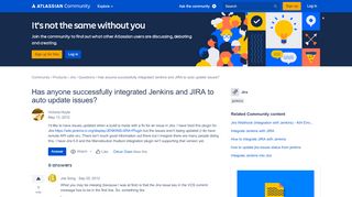 
                            5. Has anyone successfully integrated Jenkins and JIRA to auto update ...
