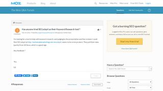 
                            6. Has anyone tried SECockpit as their Keyword Research tool ? | Moz ...