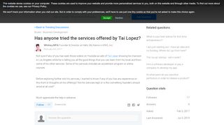 
                            9. Has anyone tried the services offered by Tai Lopez? - CoFoundersLab