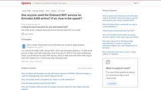 
                            5. Has anyone used the Onboard WiFi service on Emirates A380 airline ...
