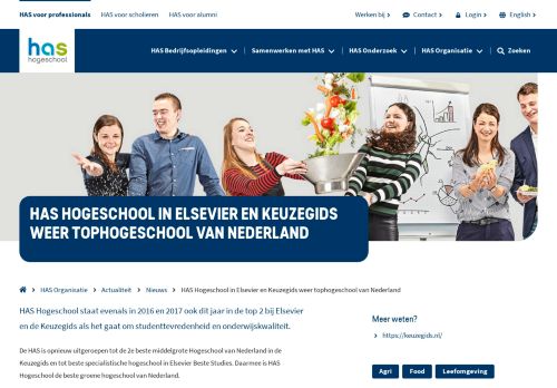 
                            9. HAS Hogeschool in Elsevier en Keuzegids weer tophogeschool van ...