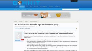 
                            2. Has it been made: Minecraft login/session server proxy | Bukkit Forums