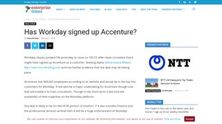 
                            7. Has Workday signed up Accenture? - - Enterprise Times