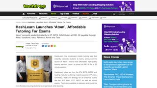 
                            12. HashLearn Launches 'Atom', Affordable Tutoring For Exams ...