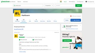 
                            5. HashLearn - Tutor | Glassdoor.co.in