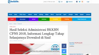 
                            12. Hasil Seleksi Administrasi BKKBN CPNS 2018, Informasi Lengkap ...