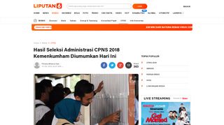 
                            6. Hasil Seleksi Administrasi CPNS 2018 Kemenkumham ... - Liputan 6