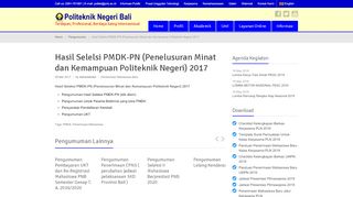 
                            12. Hasil Selelsi PMDK-PN (Penelusuran Minat dan Kemampuan ...