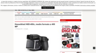 
                            11. Hasselblad H6D-400c, medio formato a 400 MP - Tutto Digitale