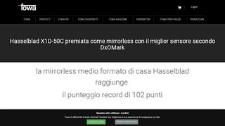 
                            9. Hasselblad X1D-50C premiata come mirrorless con il miglior sensore ...