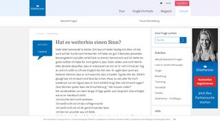 
                            11. Hat es weiterhin einen Sinn? - ElitePartner