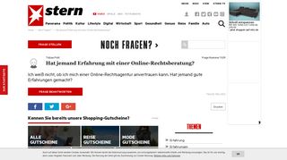 
                            11. Hat jemand Erfahrung mit einer Online-Rechtsberatung? | STERN.de ...