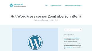
                            11. Hat WordPress seinen Zenit überschritten? » perun.net
