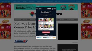 
                            6. Hathway launches 'Hathway Connect' for LCOs - Best Media Info