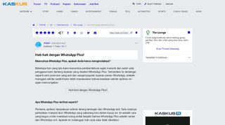 
                            13. Hati-hati dengan WhatsApp Plus! | KASKUS