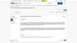 
                            3. Hatte noch jemand heute Probleme, die eBay-Seiten ... - eBay Community