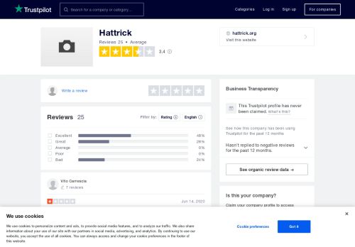 
                            13. Hattrick Reviews | Read Customer Service Reviews of hattrick.org