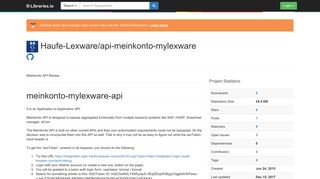 
                            4. Haufe-Lexware/api-meinkonto-mylexware - Libraries.io