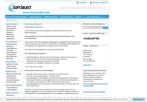 
                            7. Haufe Personal Office Gold - Haufe-Lexware - HR Software - SoftSelect