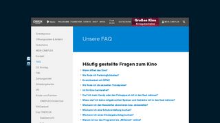 
                            8. Häufig gestellte Fragen - Cineplex Münster