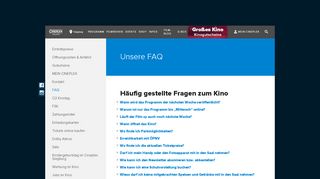 
                            4. Häufig gestellte Fragen - Cineplex Siegburg