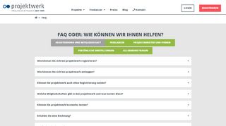 
                            5. Häufig gestellte Fragen, FAQ | projektwerk.com