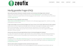 
                            4. Häufig gestellte Fragen (FAQ) – ZEUFIX