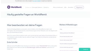 
                            6. Häufig gestellte Fragen | WorldRemit