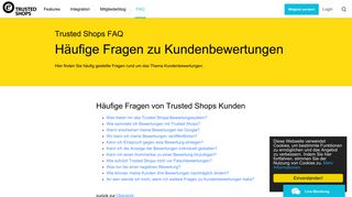 
                            8. Häufig gestellte Fragen zu Kundenbewertungen | Trusted Shops