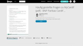 
                            5. Häufig gestellte Fragen zu MyCardif (pdf) - BNP Paribas Cardif ...