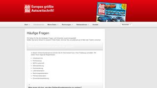 
                            3. Häufige Fragen - Axel Springer Kundenservice-Portal - AUTO BILD