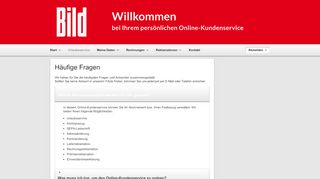 
                            4. Häufige Fragen - Axel Springer Kundenservice-Portal - BILD