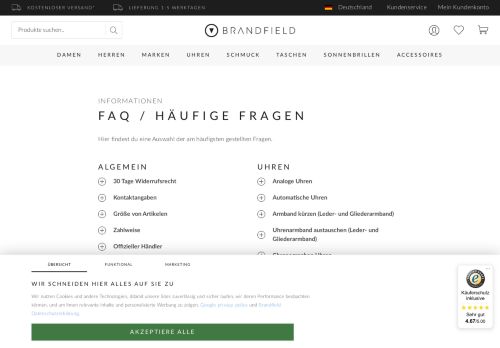 
                            2. Häufige Fragen - Brandfield.de