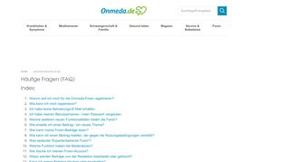 
                            4. Häufige Fragen (FAQ) - Onmeda.de