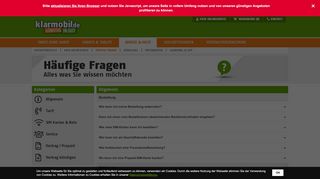 
                            2. Häufige Fragen | klarmobil.de