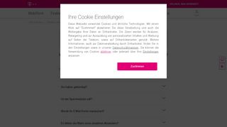 
                            8. Häufige Fragen und Antworten Warum bekomme ich im E ... - Telekom