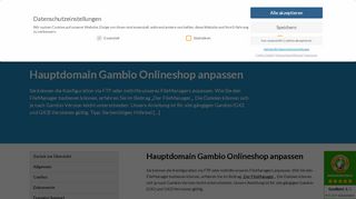 
                            12. Hauptdomain Gambio Onlineshop anpassen › Shop Hosting von ...