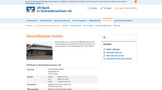 
                            5. Hauptgeschäftsstelle Hehlen - VR-Bank in Südniedersachsen eG