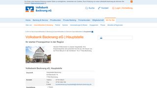 
                            6. Hauptstelle - Volksbank Backnang eG
