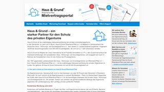 
                            4. Haus und Grund – ein starker Partner - Ein Haus & Grund Mietvertrag