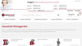 
                            10. Haushalt Kleingeräte | nettoshop.ch