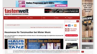 
                            4. Hausmesse für Tanzmusiker bei Mister Music - Tastenwelt